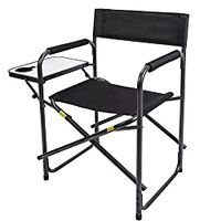 Coastrail Outdoor Folding Directors Chair with Collapsible Side Table for Camping Outdoors Lawn Fishing, Supports 250lbs