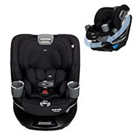 Maxi-Cosi Emme 360 All-in-One Convertible Car Seat, 360 FlexiSpin Rotational Seat, from Birth to Ten Years (5-100 lbs): Rear-Facing, Forward-Facing, & Belt-Positioning Booster, Midnight Black
