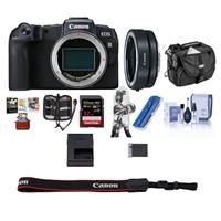 Canon EOS RP Mirrorless Full Frame Digital Camera Body - Bundle With Canon Mount Adapter EF-EOS R, 32GB SDHC U3 Card, Camera Case, Cleaning Kit, Memory Wallet, Card Reader, Rain Cover, Mac Software Package