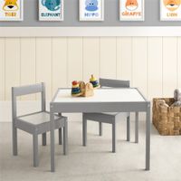 Avenue Greene Dreama 3-PC Kiddy Table & Chair Set - N/A - Grey/White