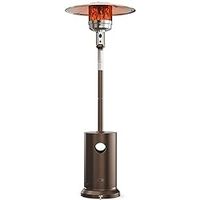 EAST OAK 48,000 BTU Patio Heater for Outdoor Use With Round Table Design, Double-Layer Stainless Steel Burner and Wheels, Outdoor Patio Heater for Home and Commercial, Bronze