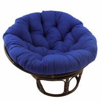 Bali 42-inch Papasan Chair with Twill Cushion - Royal Blue