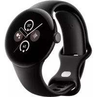 Google - Pixel Watch 2 Matte Black Smartwatch with Obsidian Active Band LTE - Matte Black