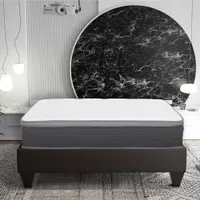 Carter Full Dark Grey Platform Bed with Equilibria 12 in. Pocket Spring Mattress