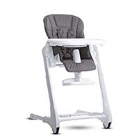 Joovy Foodoo High Chair, Newborn-Ready Reclinable Seat, Adjustable Footrest, 8 Height Positions, Charcoal Charcoal