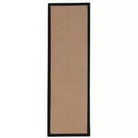 Abberly Cork And Black Faux Leather 2.6X8 Area Rug