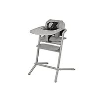 CYBEX LEMO 1.5 High Chair System, Grows with Child up to 209 lbs, One-Hand Height and Depth Adjustment, Anti-Tip Wheels Safety Feature, Storm Grey Storm Grey High Chair