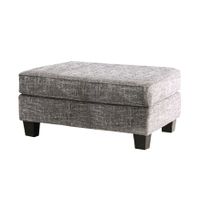 Sorz Contemporary Fabric Upholstered Cocktail Ottoman by Furniture of America - Grey