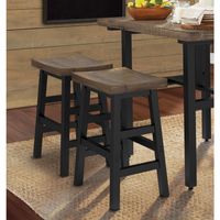 Carbon Loft Lawrence Reclaimed Wood and Metal Counter Stool - Single - Brown - Counter height