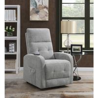 Coaster Furniture Howie Tufted Upholstered Power Lift Recliner - Grey