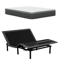 Aurora Queen Adjustable Bed Frame with Equilibria 12 in. Pocket Spring Mattress