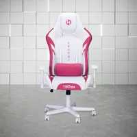 Echo Gaming Chair, White with Pink