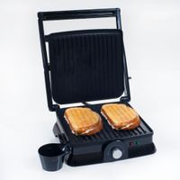 Indoor Grill and Gourmet Sandwich Maker, Panini Press, Electric with Nonstick Plates by Chef Buddy - Indoor Grill and Gourmet Sandwich Maker Chef Buddy