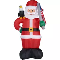 7.9ft Inflatable Santa with Eagle and Am...