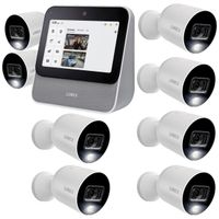 Lorex Security System, Home Center and 8x 1080p Indoor/Outdoor Wi-Fi Color Night Vision Cameras