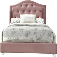 ACME Reggie Twin Bed, Pink Fabric