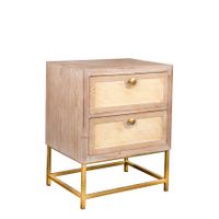 Statements By J Modern Nightstand w/2 Drawers, 23.5 Inch Tall, Brown - Brown - 2-drawer