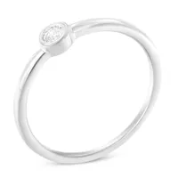 .925 Sterling Silver Miracle Set Diamond Accent Promise Ring (J-K Color, I1-I2 Clarity) - Choice of size
