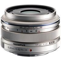 Olympus M. Zuiko Digital 17mm f/1.8 Lens - Silver - for Micro Four Thirds System