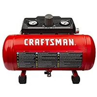 Craftsman 1.5 Gallon 3/4 HP Portable Air Compressor, Max 135 PSI, 1.5 CFM@90psi, Oil Free Air Tank, Electric Air Tool, CMXECXA0200141A , Red