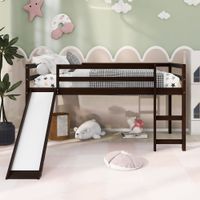 Loft Bed with Slide - Espresso