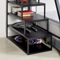 Contemporary Style Storage Ladder, Black