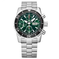 Revue thommen men's   'air speed' green dial stainless steel chronograph automatic watch - Green