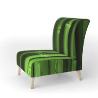 Designart "Green Bamboo Forest" Upholstered Floral Accent Chair - Arm Chair - Slipper Chair