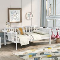 Nestfair Twin Size Wood Daybed - White