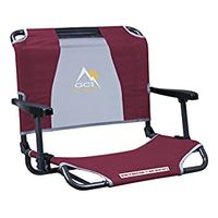 GCI Outdoor Big Comfort Wide Stadium Bleacher Seat with Back and Armrests, Maroon
