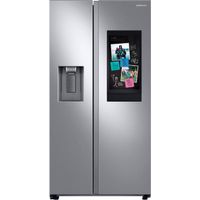 Samsung - 26.7 Cu. Ft. Side-by-Side Refrigerator with 21.5"Touch-Screen Family Hub - Stainless steel