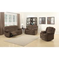 Bill 3-piece Contemporary Brown Reclining Living Room Set