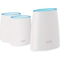 NETGEAR Orbi Tri-Band Whole Home Mesh WiFi System with 1-Yr. Cyber Threat Protection Subscription (RBK43S) – 1 Router & 2 Satellite Extenders | Covers up to 6,000 sq. ft. | AC2200 (Up to 2.2Gbps)