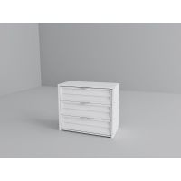 Donco Kids Louver 3 Drawer Chest in White - 3-drawer - White