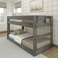 Farmhouse Twin over Twin Low Bunk Bed - Driftwood