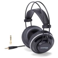Samson SR990 Closed-Back Studio Reference Headphone, Velour & Leather Earpads, Black