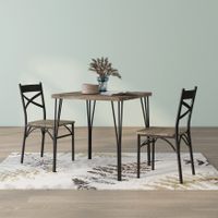 DH BASIC Small Space 2-Person Dining Set by Denhour - Natural