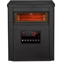 LifeSmart 6-Element Infrared Heater with Black Steel Cabinet