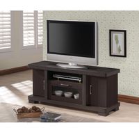 Porch & Den Kittery 47-inch Greyish Dark Brown Wood TV Cabinet with 2 Doors - Grey