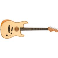 Fender American Acoustasonic Stratocaster Acoustic Electric Guitar with Deluxe Gig Bag, Ebony Fingerboard, Natural