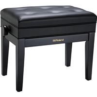 Roland RPB-400 Piano Bench with Cushioned Vinyl Seat and Storage Compartment, 18.90-22.83" Adjustable Height, Satin Black