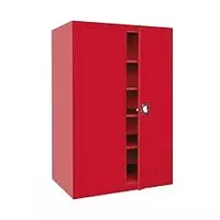 Sandusky Lee EA4R462472-01 Elite Garage Storage Cabinet, Steel Utility Cabinet with Adjustable Shelves, 72"H, Red