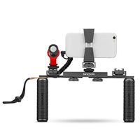 Saramonic Smartphone/Camera Vlogging & Video Production Kit with Adjustable Dual Stabilizing Grips, Shoe Mounts & Vmic Mini Microphone (VGM)