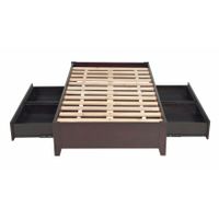 Tapered Leg Platform Storage Bed in Espresso - California King