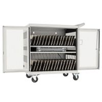 Tripp Lite 32-Port USB Charging Cart Storage Station iPad Android Tablet White - cart