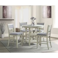 The Gray Barn Bungalow Counter Height 5-piece Dining Set - Beige Finish - Bisque - Wood/Fabric