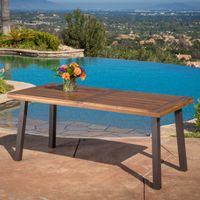 Sparta Acacia Wood Rectangle Dining Table by Christopher Knight Home - Brown - Natural