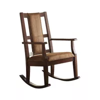 ACME Butsea Wooden Arm Rocking Chair in Brown and Espresso - Espresso