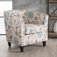 Preston Floral Fabric Club Chair by Christopher Knight Home - Multi-color
