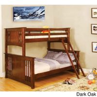 Furniture of America Ashton Youth Twin/ Full-size Bunk Bed - Dark Oak